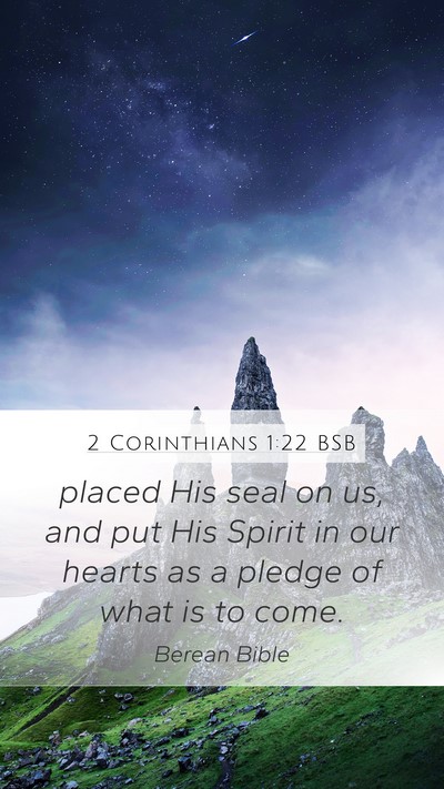 2 Corinthians 1:22 BSB Bible Verse Image