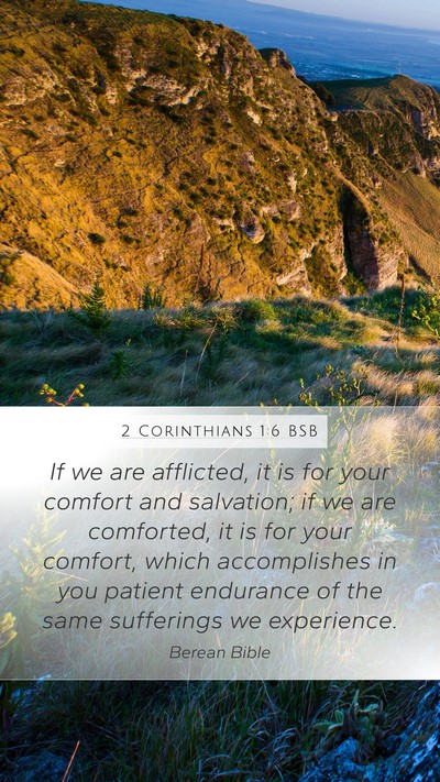 2 Corinthians 1:6 BSB Bible Verse Image
