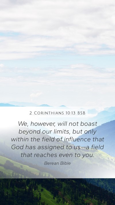 2 Corinthians 10:13 BSB Bible Verse Image