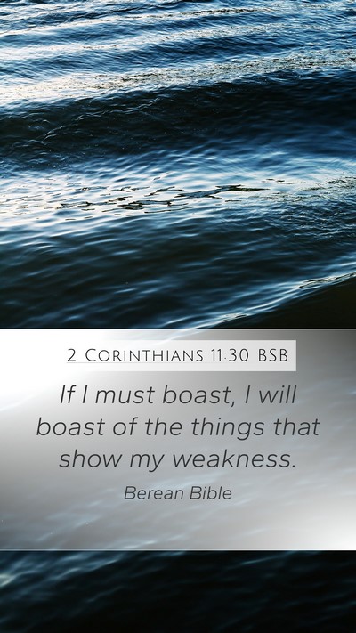 2 Corinthians 11:30 BSB Bible Verse Image