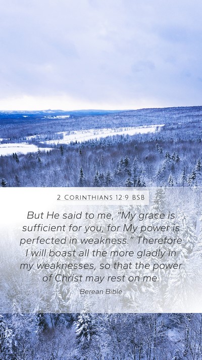 2 Corinthians 12:9 BSB Bible Verse Image