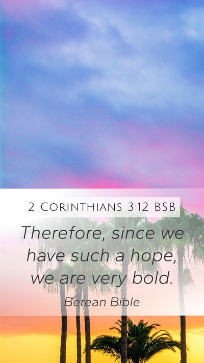 2 Corinthians 3:12 BSB Bible Verse Image