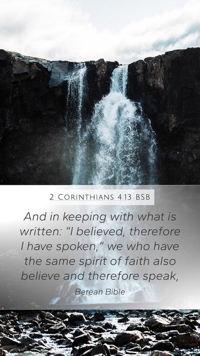 2 Corinthians 4:13 BSB Bible Verse Image