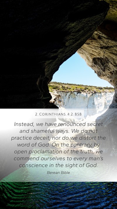2 Corinthians 4:2 BSB Bible Verse Image