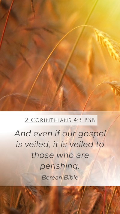 2 Corinthians 4:3 BSB Bible Verse Image