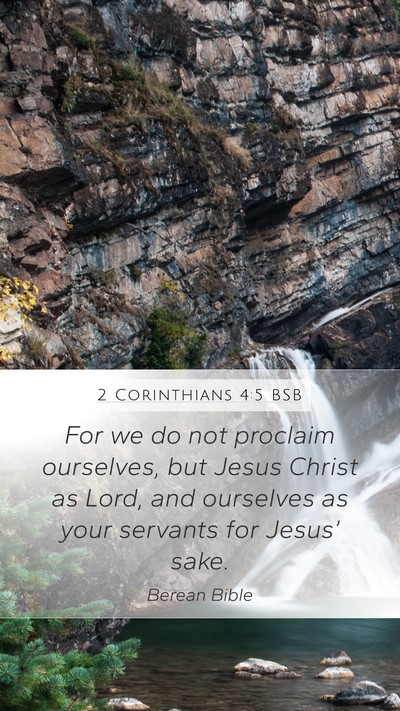 2 Corinthians 4:5 BSB Bible Verse Image