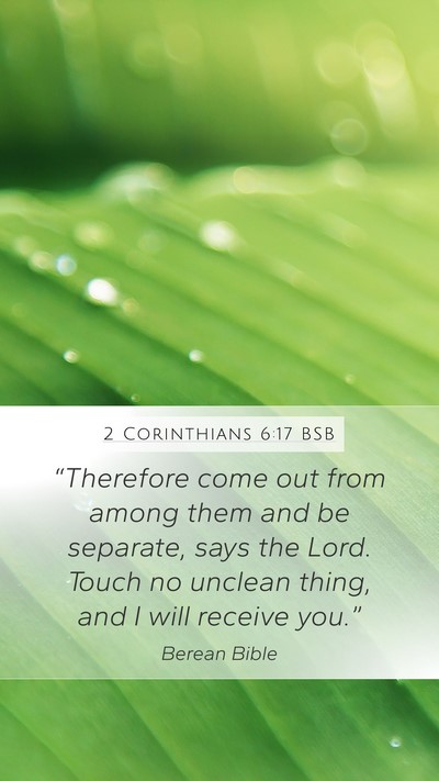 2 Corinthians 6:17 BSB Bible Verse Image