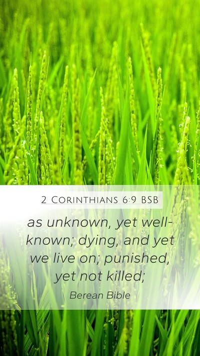 2 Corinthians 6:9 BSB Bible Verse Image