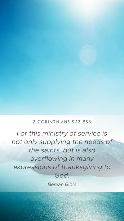 2 Corinthians 9:12 BSB Bible Verse Image