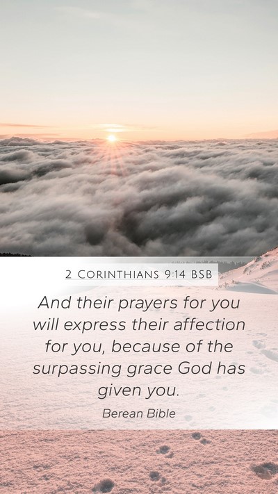 2 Corinthians 9:14 BSB Bible Verse Image