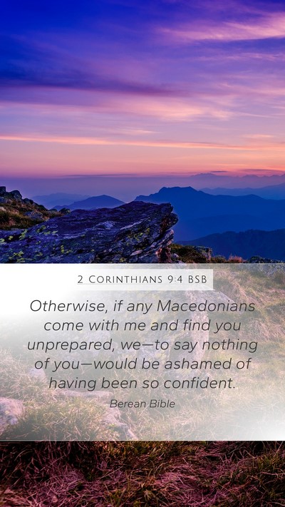 2 Corinthians 9:4 BSB Bible Verse Image