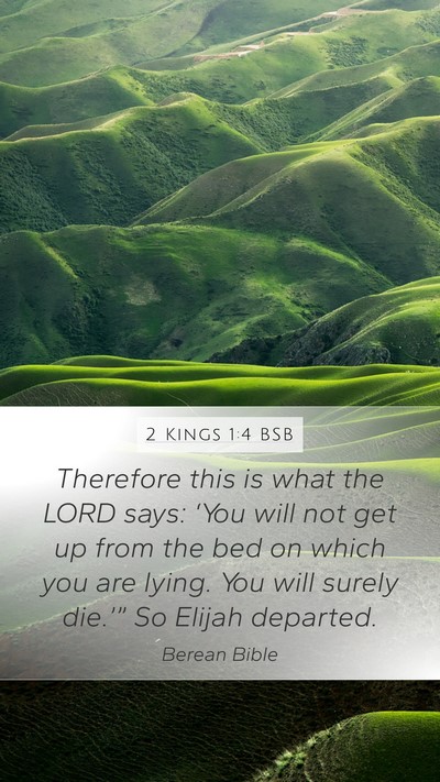 2 Kings 1:4 BSB Bible Verse Image