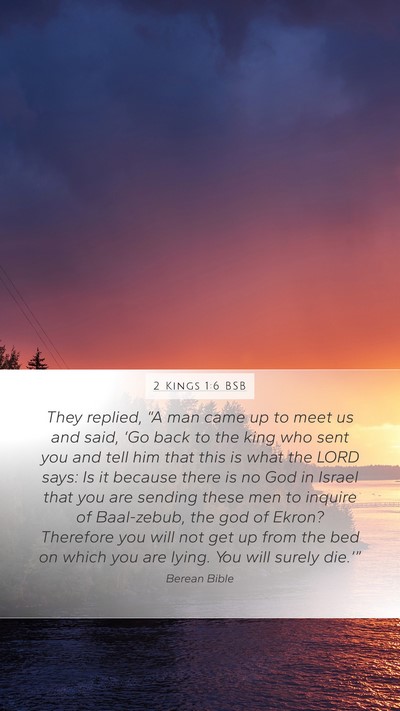 2 Kings 1:6 BSB Bible Verse Image