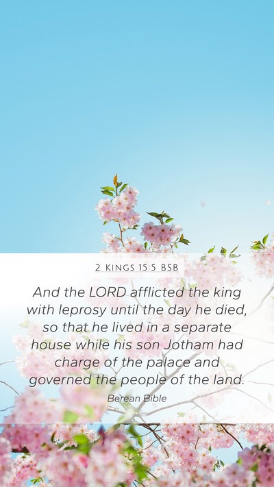 2 Kings 15:5 BSB Bible Verse Image