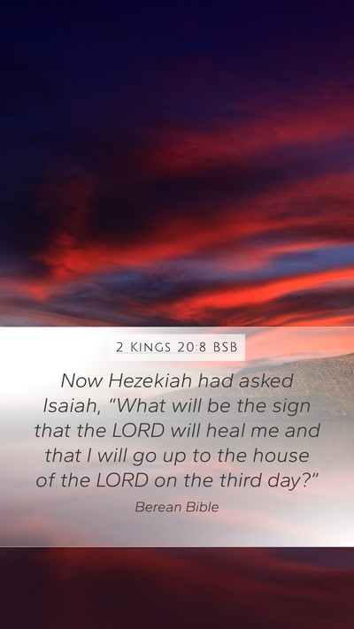2 Kings 20:8 BSB Bible Verse Image