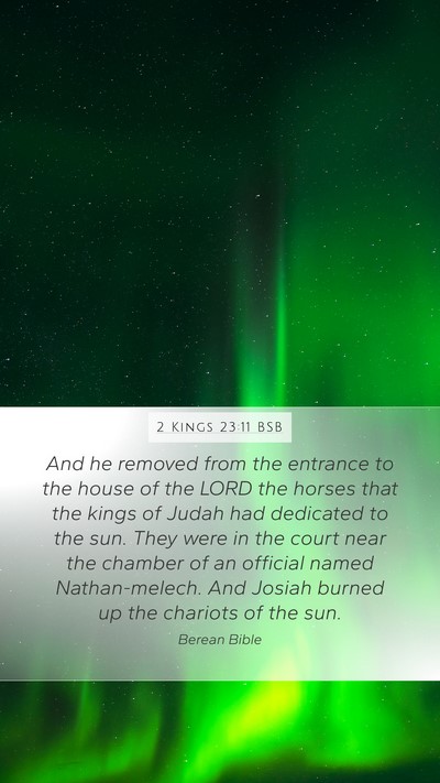 2 Kings 23:11 BSB Bible Verse Image