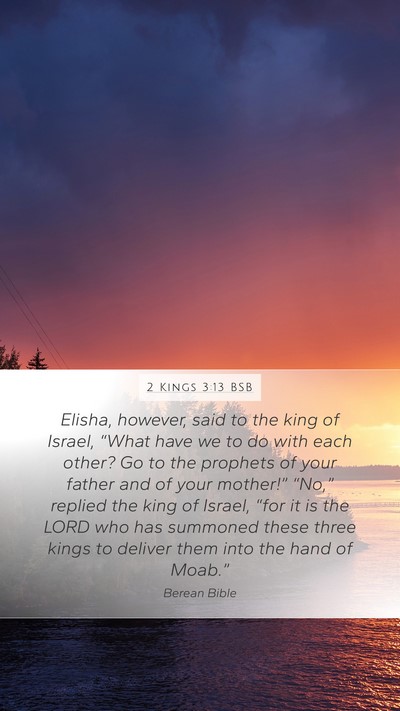 2 Kings 3:13 BSB Bible Verse Image