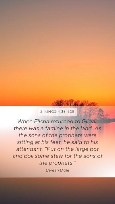 2 Kings 4:38 BSB Bible Verse Image