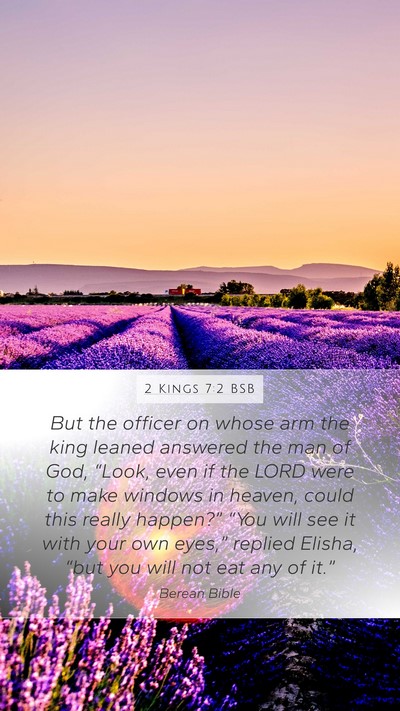 2 Kings 7:2 BSB Bible Verse Image