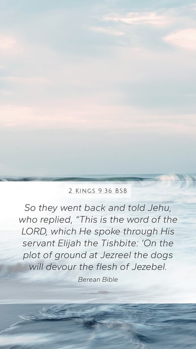 2 Kings 9:36 BSB Bible Verse Image