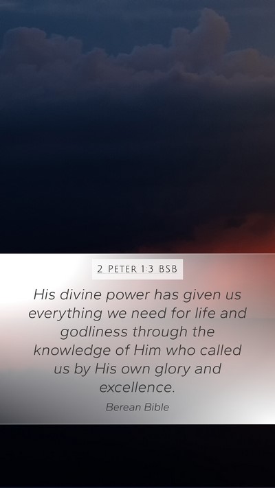 2 Peter 1:3 BSB Bible Verse Image