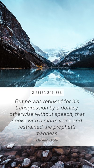 2 Peter 2:16 BSB Bible Verse Image