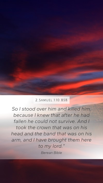 2 Samuel 1:10 BSB Bible Verse Image