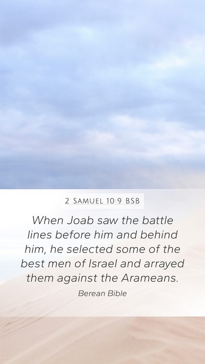2 Samuel 10:9 BSB Bible Verse Image