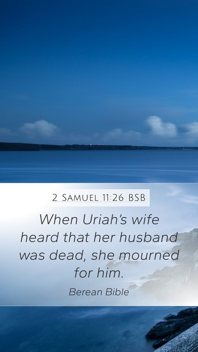 2 Samuel 11:26 BSB Bible Verse Image