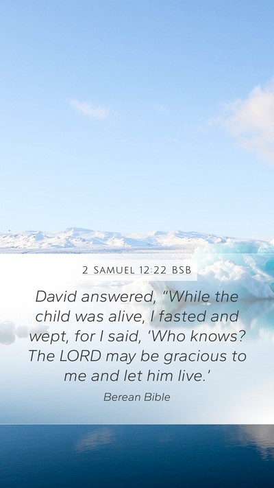 2 Samuel 12:22 BSB Bible Verse Image