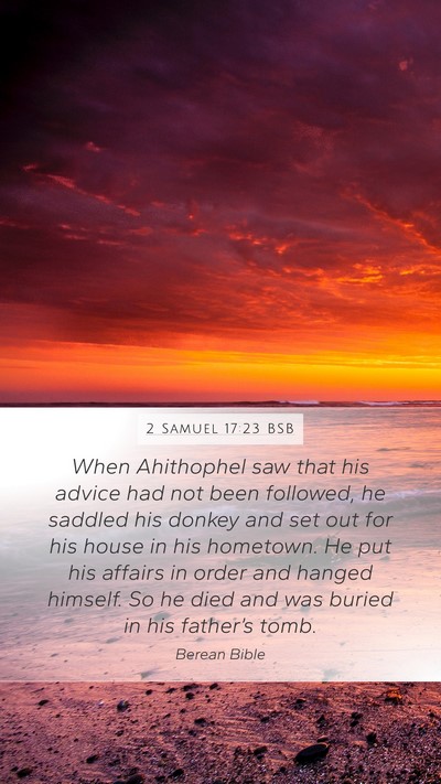 2 Samuel 17:23 BSB Bible Verse Image