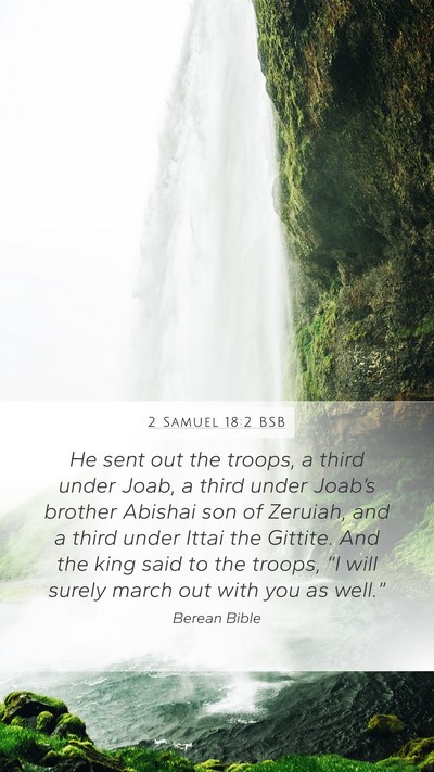 2 Samuel 18:2 BSB Bible Verse Image