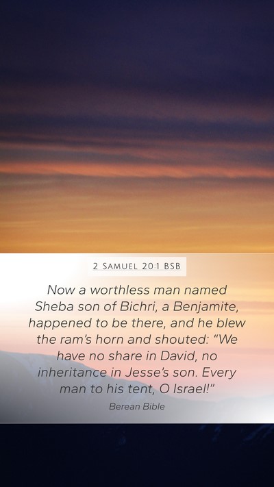 2 Samuel 20:1 BSB Bible Verse Image