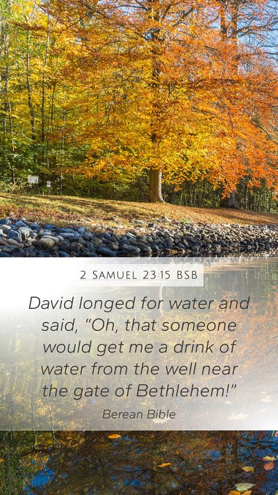 2 Samuel 23:15 BSB Bible Verse Image