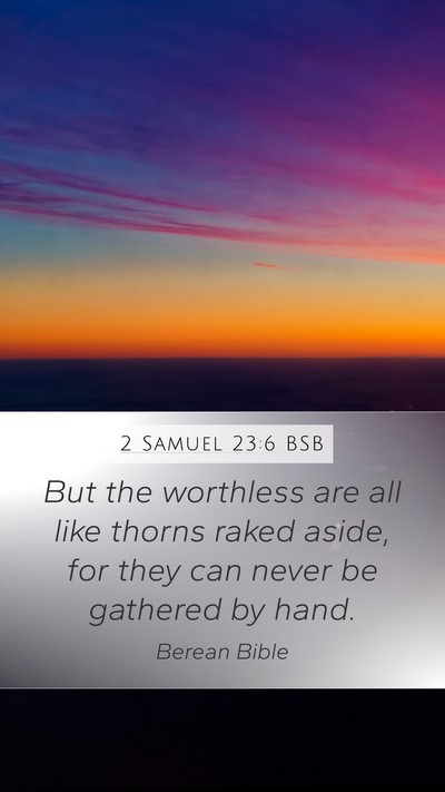 2 Samuel 23:6 BSB Bible Verse Image