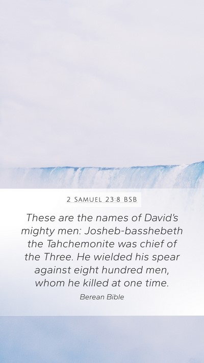 2 Samuel 23:8 BSB Bible Verse Image
