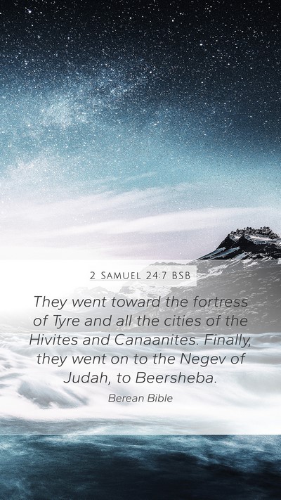 2 Samuel 24:7 BSB Bible Verse Image
