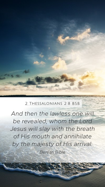 2 Thessalonians 2:8 BSB Bible Verse Image