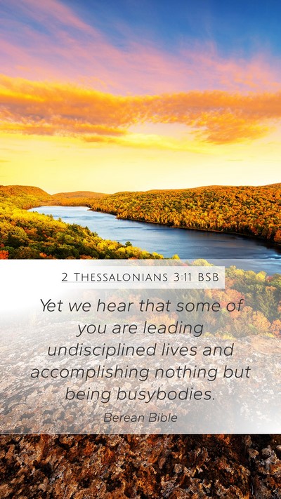 2 Thessalonians 3:11 BSB Bible Verse Image