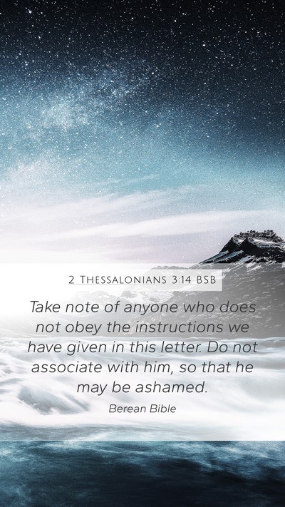 2 Thessalonians 3:14 BSB Bible Verse Image