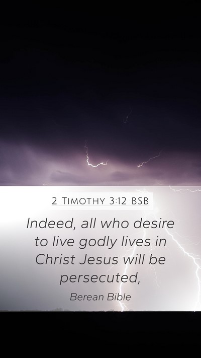 2 Timothy 3:12 BSB Bible Verse Image