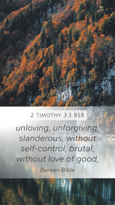 2 Timothy 3:3 BSB Bible Verse Image