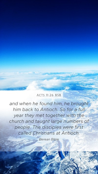 Acts 11:26 BSB Bible Verse Image