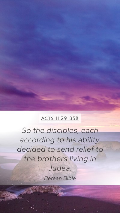Acts 11:29 BSB Bible Verse Image