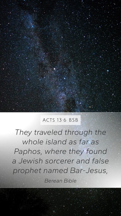 Acts 13:6 BSB Bible Verse Image