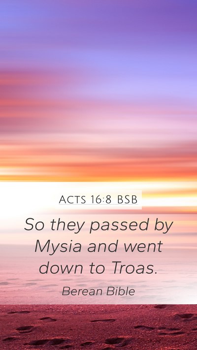 Acts 16:8 BSB Bible Verse Image