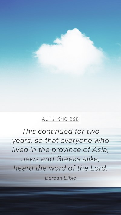 Acts 19:10 BSB Bible Verse Image