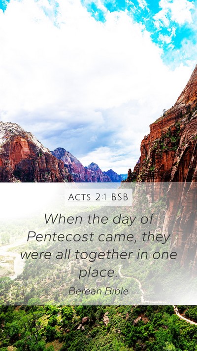 Acts 2:1 BSB Bible Verse Image