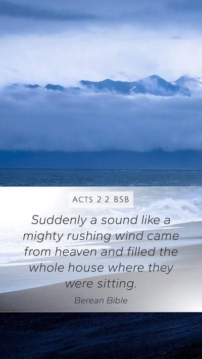 Acts 2:2 BSB Bible Verse Image