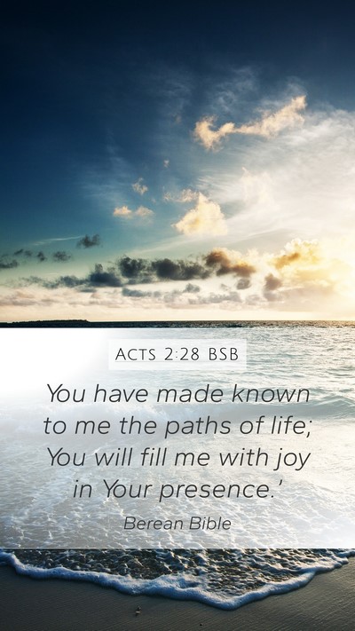 Acts 2:28 BSB Bible Verse Image
